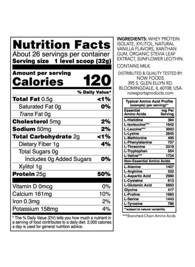 ناو فودز مسحوق بروتين مصل اللبن المعزول - فانيليا طبيعية - Image 2