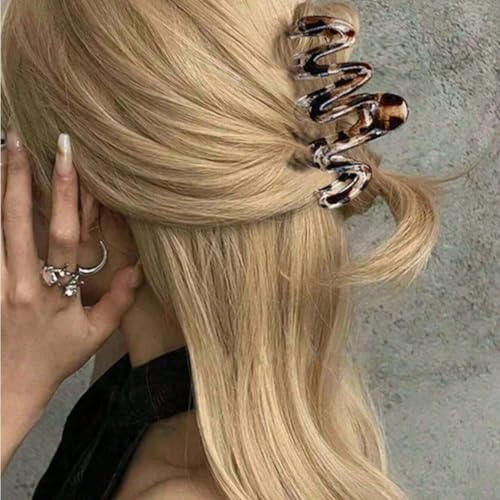 Dartler Hair Clips for Women Large Hair Claw Clips for Women Thin Thick Curly Girl Hair Accessories Strong Hold jaw clips,Neutral Colors (Dual tone Pack of 2) - Image 3