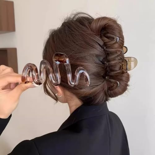 Dartler Hair Clips for Women Large Hair Claw Clips for Women Thin Thick Curly Girl Hair Accessories Strong Hold jaw clips,Neutral Colors (Dual tone Pack of 2) - Image 5