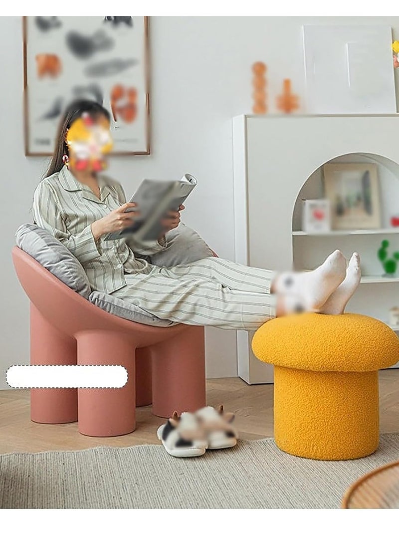 Comfynest - Luxury Nordic Single Sofa Chair for Versatile Outdoor and Living Room Comfort (Yellow) With Free Foot Stool - Image 1