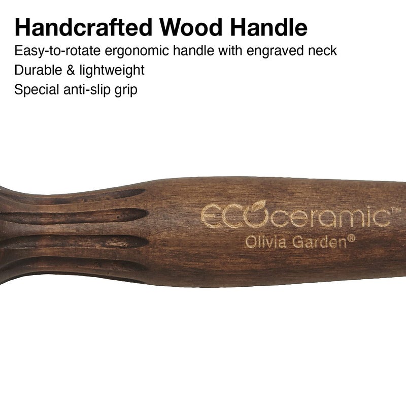 Olivia Garden Ecoceramic Firm Bristles Round Thermal Hair Brush (3") - Image 4