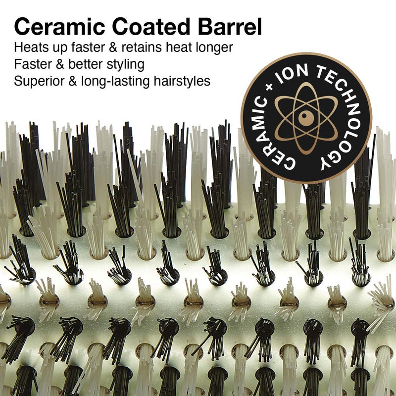 Olivia Garden Ecoceramic Firm Bristles Round Thermal Hair Brush (3") - Image 2