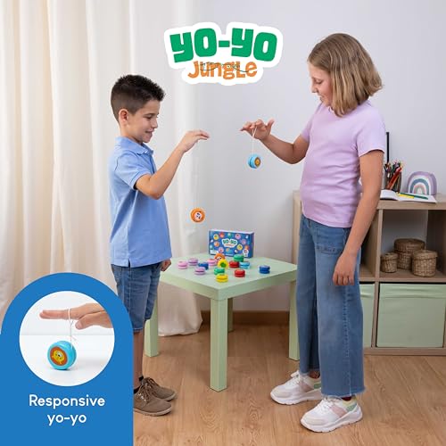 BONNYCO Yo Yo for Kids Pack 16 Jungle Animals Kids Party Favors. Wooden Yoyo Bulk, Safari Goodie Bags Stuffers 3-5 4-8. Goody Bag Stuffers Pinata, Return Gifts for Birthday Party. Classroom Prizes - Image 4