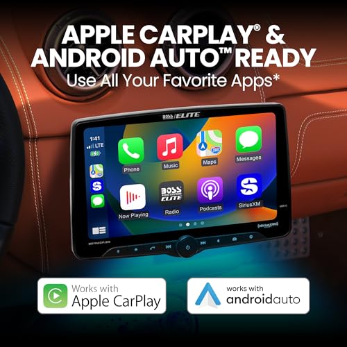 BOSS Audio Systems Elite BE12ACP.WX Single DIN Car Stereo Wireless Apple CarPlay, Android Auto, 12 Inch Touchscreen, Sirius XM-Ready, Bluetooth - Image 2