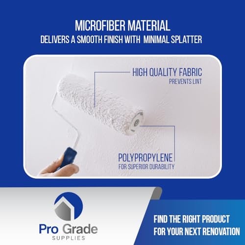 Pro-Grade Pro Grade Paint Roller Kit, Brush & Roller,10 Piece Set, Wall Painting Naps for Professionals & Homeowners - All Paints & Stains, Washable, Reusable, Easy to Clean, Superior Absorbency. - Image 4