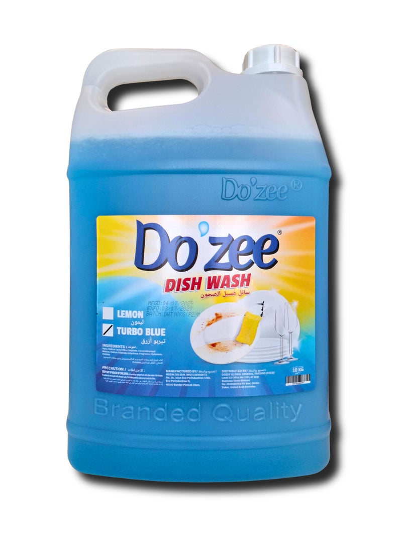Do'zee Turbo Blue Liquid Dish Wash, 10 Liters - Image 3
