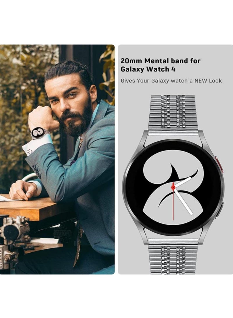 SOLARAE For Galaxy Watch 4 Strap, 20mm Watch Strap Compatible with Samsung Galaxy Watch 4 40mm 44mm/Galaxy Watch 4 Classic 46mm(2021) 42mm, Adjustable Replacement Strap for Galaxy Watch 4 Band Men Women - Image 2