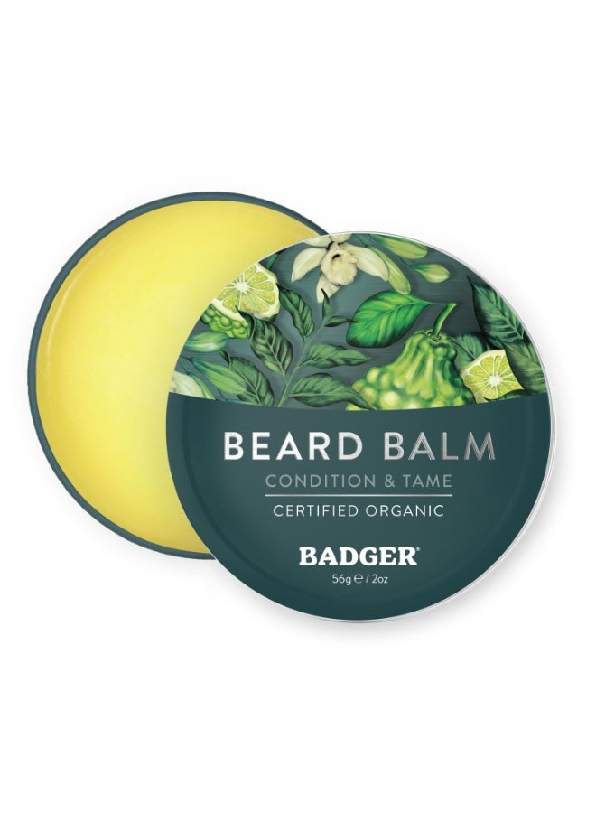 Badger Badger Organic Beard Balm - Leave-In Conditioner, Styling & Moisturizing Treatment for Facial Hair & Mustache, 2 oz  - Image 1