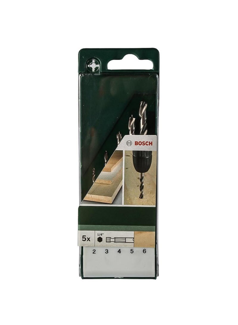 Bosch Brad Point Wood Drill Bit Set Pack Of 5