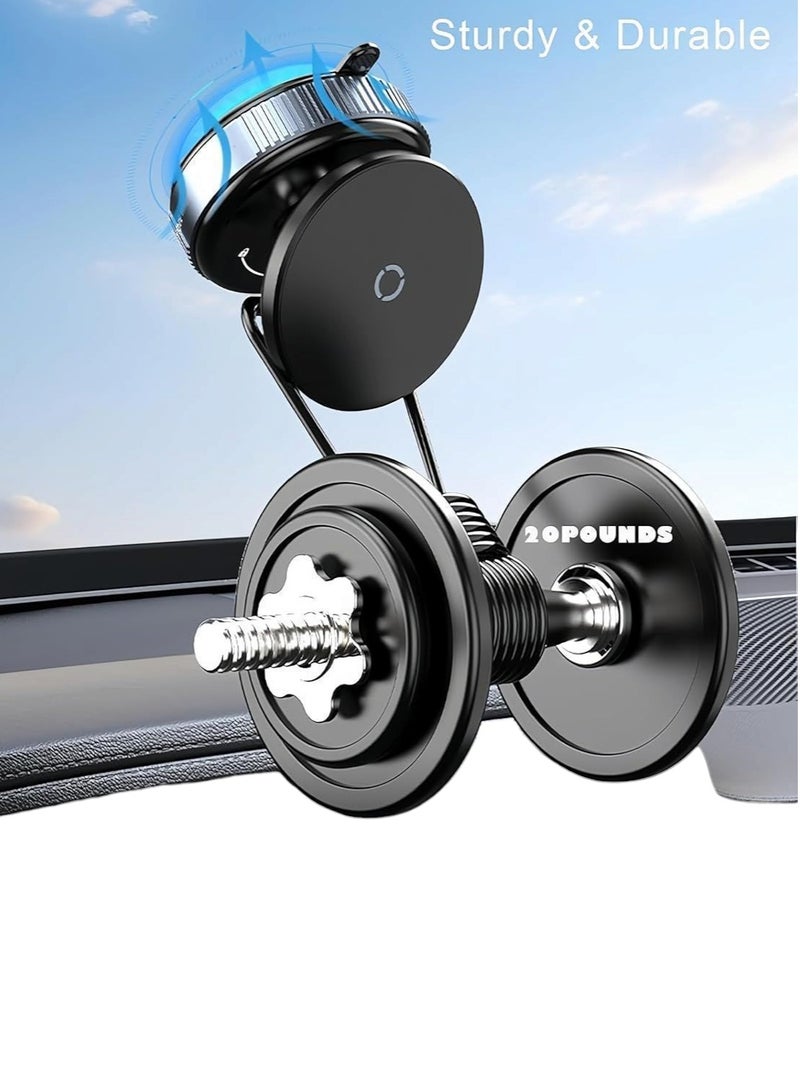 فيندكس حامل هاتف مغناطيسي قابل للدوران، حامل هاتف للسيارة بزاوية 360 درجة مع كوب شفط مفرغ، حامل عالمي للهواتف الذكية للأسطح الملساء K009 - Image 2