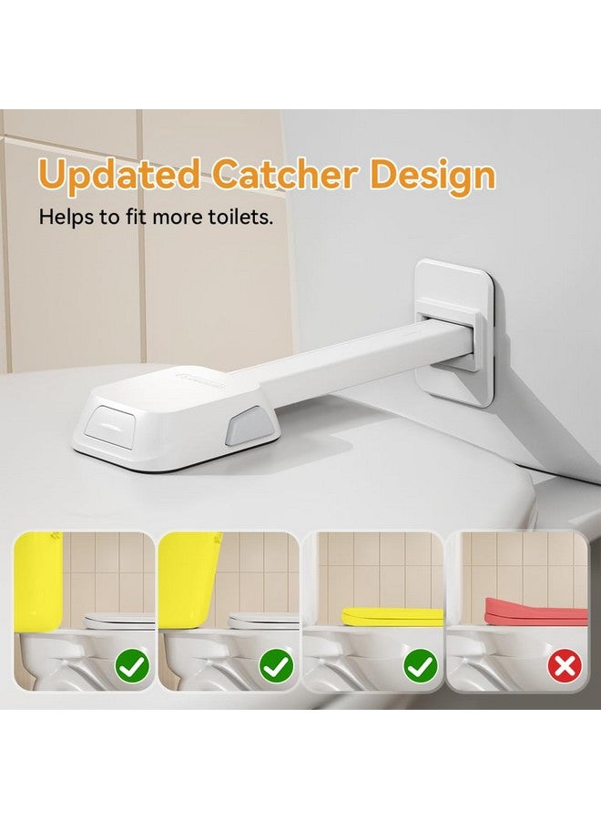 EUDEMON 1 Pack Baby Safety Toilet Lock,Child Proof Toilet Seat Lock for Toddlers and Kid Easy to Install with Adhesive, no Tools Need or Drill(White) - Image 4