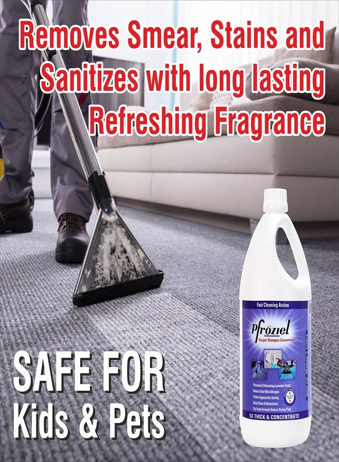 Pfroziel CARPET, SOFA & FABRIC UPHOLSTERY CLEANER LIQUID/SHAMPOO CUM DISINFECTANT CONCENTRATE For Remove tough stain, Spots, tea marks I Biodegrables - Image 5