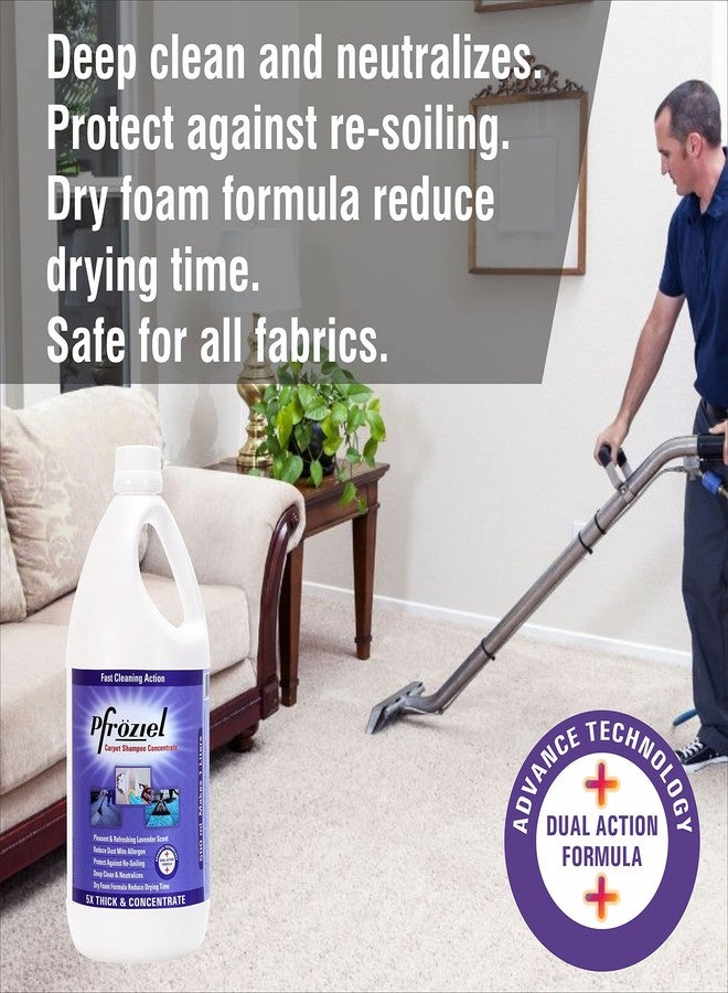 Pfroziel CARPET, SOFA & FABRIC UPHOLSTERY CLEANER LIQUID/SHAMPOO CUM DISINFECTANT CONCENTRATE For Remove tough stain, Spots, tea marks I Biodegrables - Image 3