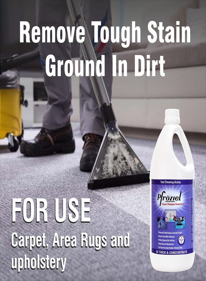 Pfroziel CARPET, SOFA & FABRIC UPHOLSTERY CLEANER LIQUID/SHAMPOO CUM DISINFECTANT CONCENTRATE For Remove tough stain, Spots, tea marks I Biodegrables - Image 2