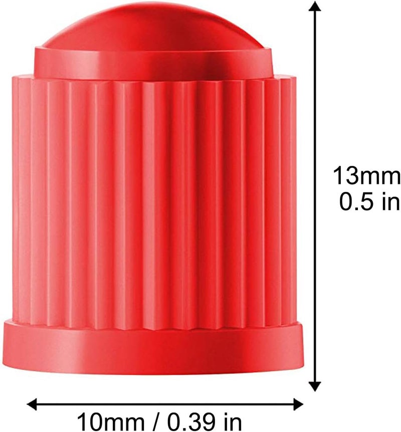 TPMSCENTER Red Plastic Tire Valve Stem Caps (10-Pack) - Image 3