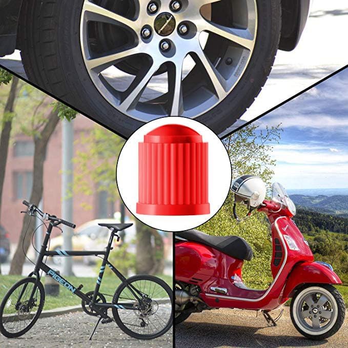 TPMSCENTER Red Plastic Tire Valve Stem Caps (10-Pack) - Image 5