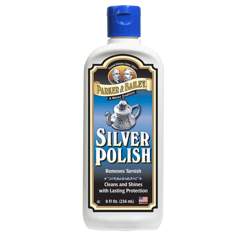 Parker Bailey PARKER & BAILEY Silver Polish - Silver Polish Cleaner and Polish Tarnish Remover Jewelry Cleaner Metal Polish Cream for Polishing Antique Decor Pans Utensils Furniture 8 Oz Bottle - Image 1