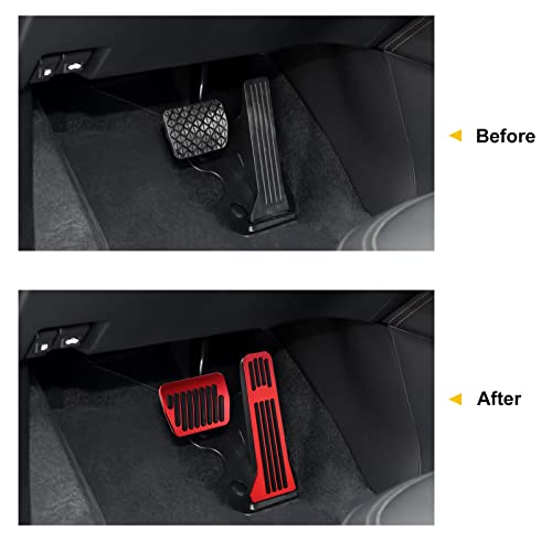 ANFOKAS Compatible with Mazda CX-5 CX-9 3 6 Accessories Anti-Slip Sporty Car Foot Pedal Covers Rest Brake Gas Accelerator Pedal Pads -Red - Image 5