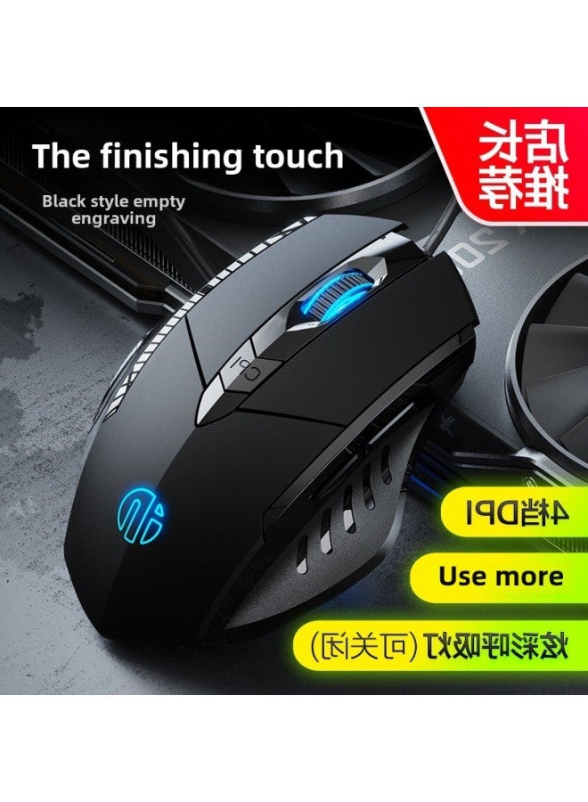 Macro Game Special PW1 Mechanical Desktop Mouse Usb Its Qingying Office E-Sports Mute Laptop Wired-Color:3-button Version Qingying Fixed Dpi Qingying Non-luminous Qingying Black-Interface:Official Standard - Image 5