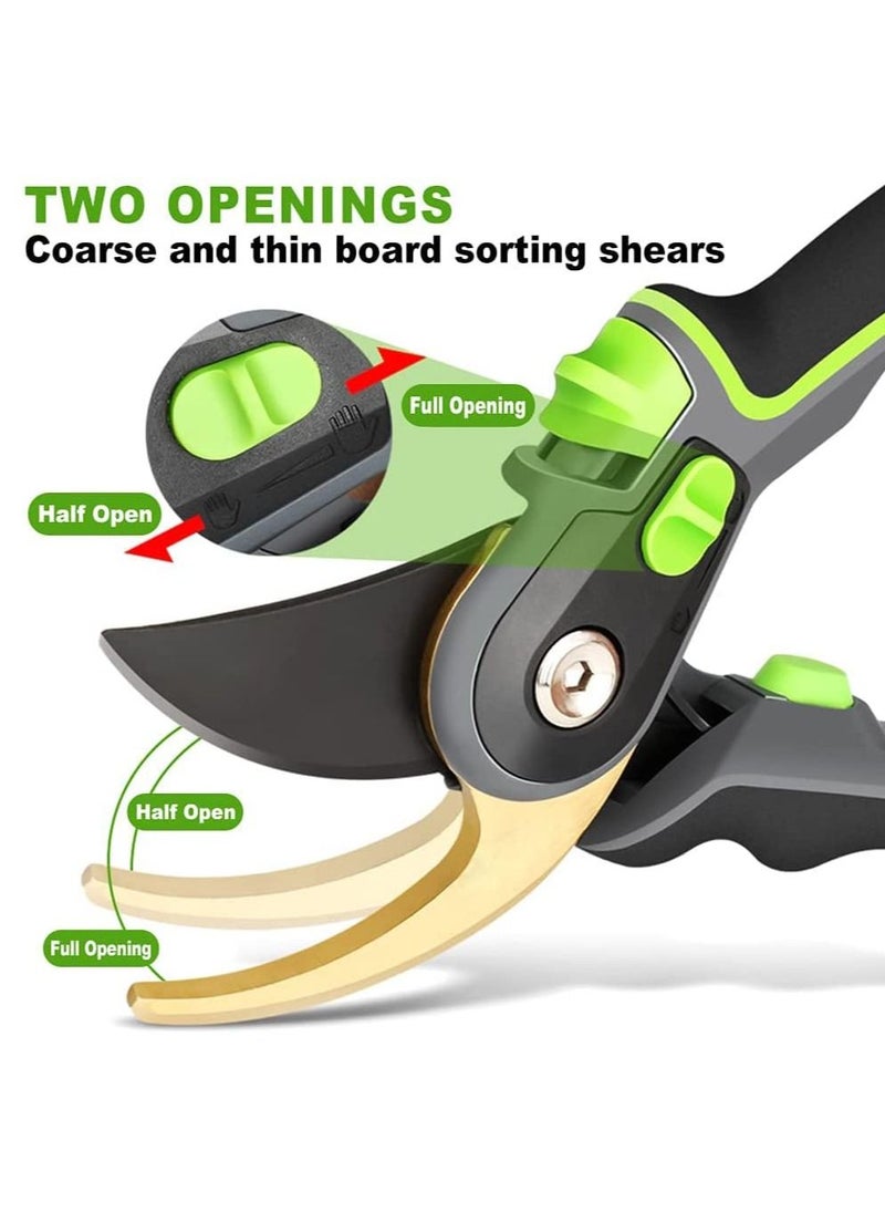 KASTWAVE - Garden Pruners, Rust Proof Heavy Duty Gardening Scissors, Bypass Pruning Shears for Gardening, Stainless Steel Sharp Pruner Secateur - Image 1