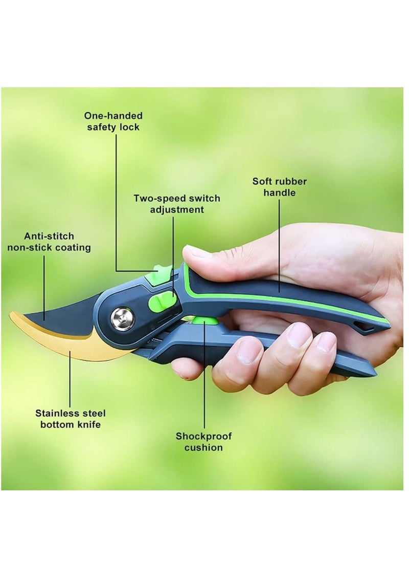 KASTWAVE - Garden Pruners, Rust Proof Heavy Duty Gardening Scissors, Bypass Pruning Shears for Gardening, Stainless Steel Sharp Pruner Secateur - Image 1