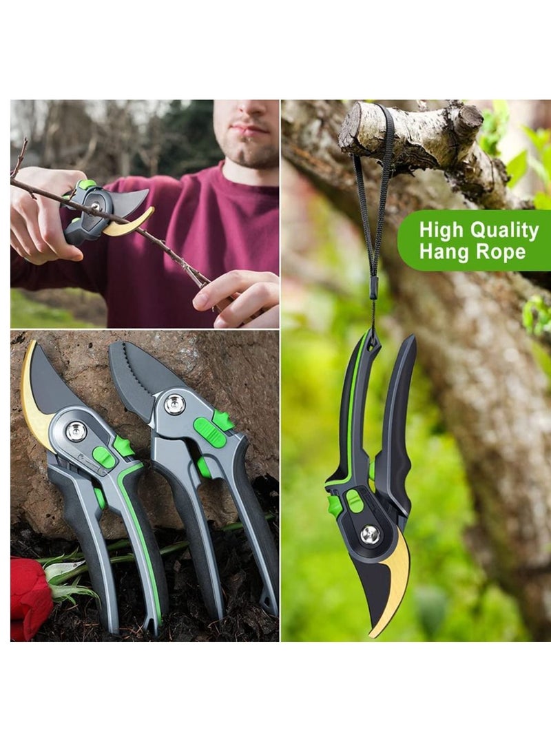 KASTWAVE - Garden Pruners, Rust Proof Heavy Duty Gardening Scissors, Bypass Pruning Shears for Gardening, Stainless Steel Sharp Pruner Secateur - Image 1