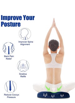 Generic Donut Pillow Large Seat Cushion Prostate Coccyx Sciatica Pregnancy for Sitting Tailbone Pain Car Seat Cushions Blue  - Image 5