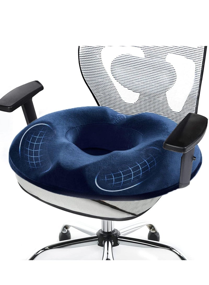 Donut Pillow Large Seat Cushion Coccyx Sciatica Pregnancy for Sitting Tailbone Pain Car Seat Cushions Blue