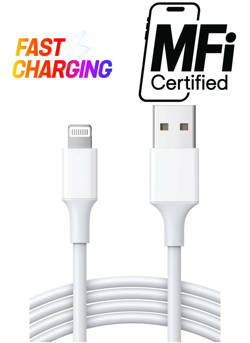 TecV - iPhone Charger Cable [MFi Certified] Lightning Cable iPhone Cable 2.4A Lightning Cord Compatible for iPhone 14/14 Pro/14 Plus/14 Pro Max, iPhone 13 Pro 12 Pro Max 11 XS 7 Plus 6S ipad Pro - Image 1