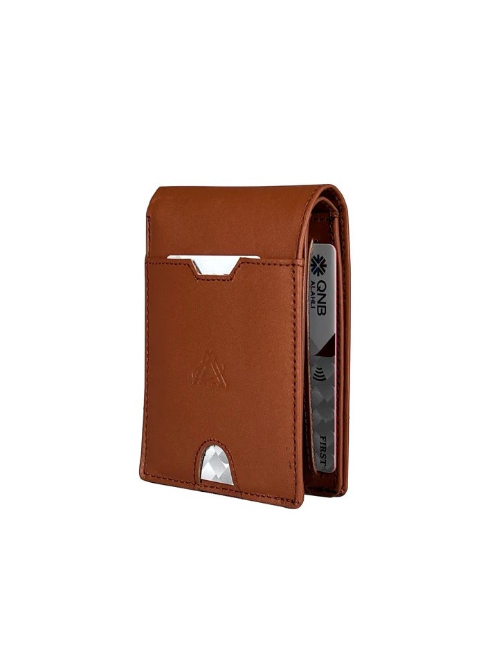 Slim Wallet With Genuine leather Material - Camel - pzsku/ZC364181440A0734F3F1EZ/45/_/1730899409/7d2275ca-bb44-4ae9-9aa1-e7c522fd035c