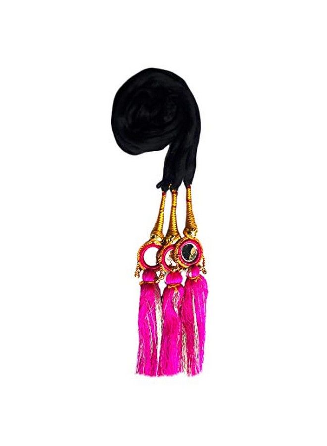 Paradise Hair Paranda;Parandi For Women And Girls Braids Extensions For Women And Girls;Hair Choti For Women (Magenta)  - Image 3