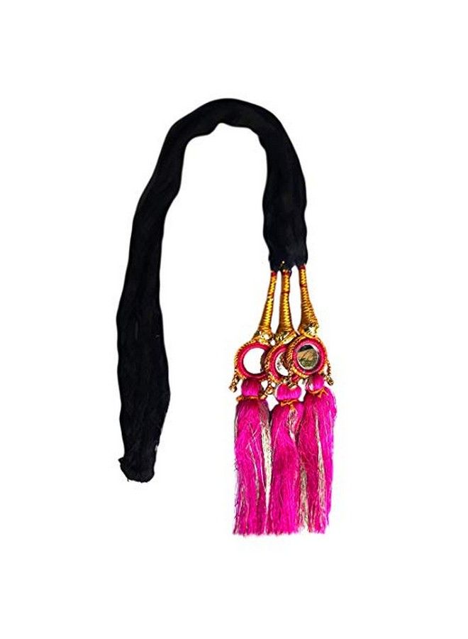 Paradise Hair Paranda;Parandi For Women And Girls Braids Extensions For Women And Girls;Hair Choti For Women (Magenta)  - Image 2