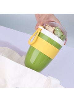 Generic High-value Multi-functional Fruit Salad Cup For Office Workers Portable Water Cup With Snacks For Students Accompanying Breakfast Cup-Color:Complimentary Breakfast Cup Blue-Capacity:301-500ML  - Image 5