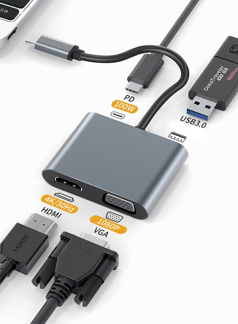 superzyouth Superzyouth 4-in-1 Usb C Hub Adapter 100W ZC3642039D2C24E45AE75Z