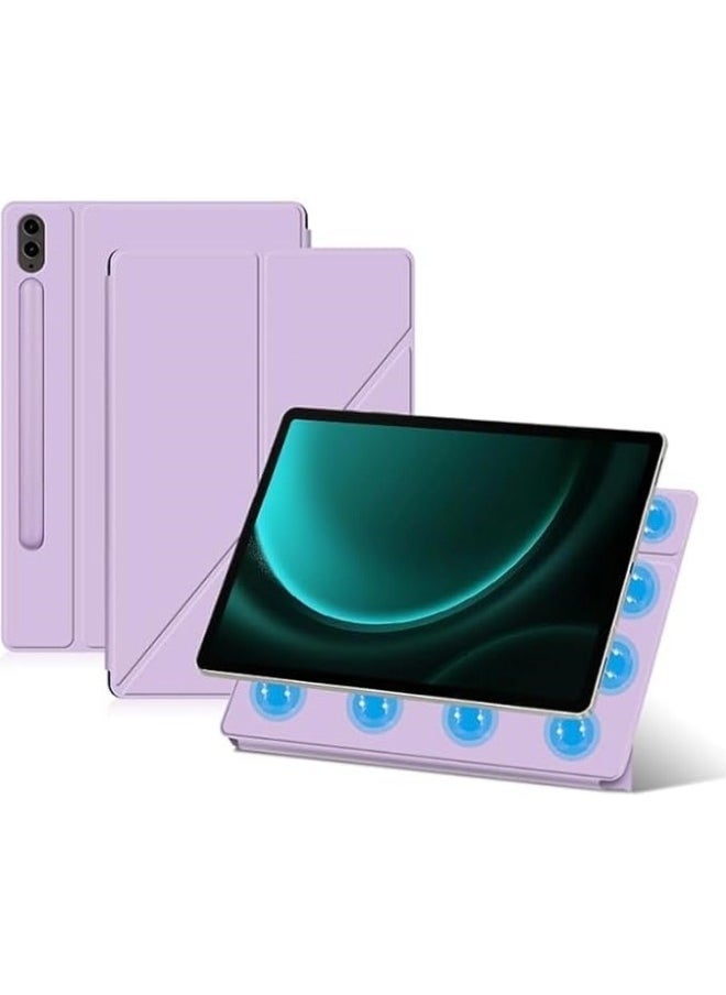 general Fold Magnetic Case Compatible with Samsung Galaxy Tab S9 FE Plus 2023 12.4 inch Tablet Case with Pen Slot Leather Shell Sleep Wake-Up - Image 1