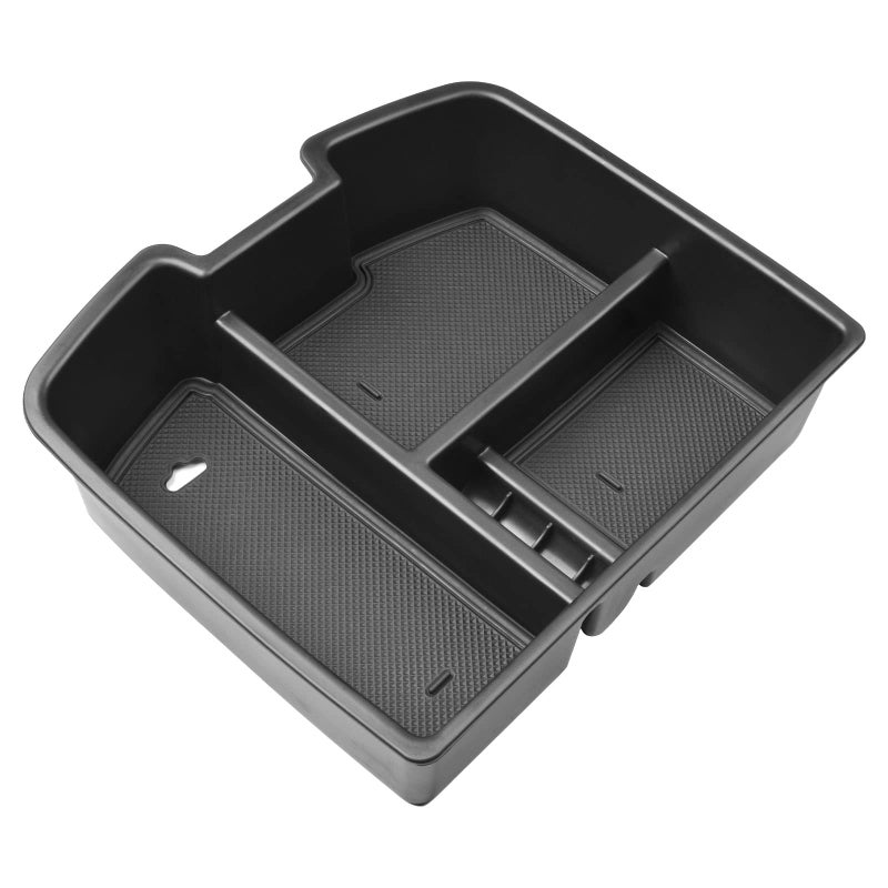 HGWEI Center Console Organizer Compatible with 2007-2014 Chevy Silverado GMC Sierra Avalanche Tahoe Suburban Yukon Yukon XL Accessories, Floor Mounted Center Console ONLY, Black Trim - Image 3