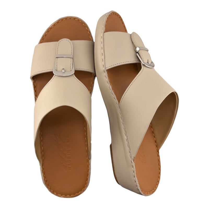 AET A E T Handmade Arabic Sandals For Men | Outdoor Mens Slippers | Everyday Flip Flops Open Toe | Arabic Genuine Softy Leather With Buckle|New Arabic Design | Tan Footbed | Comfortable & LightWeight - Image 2