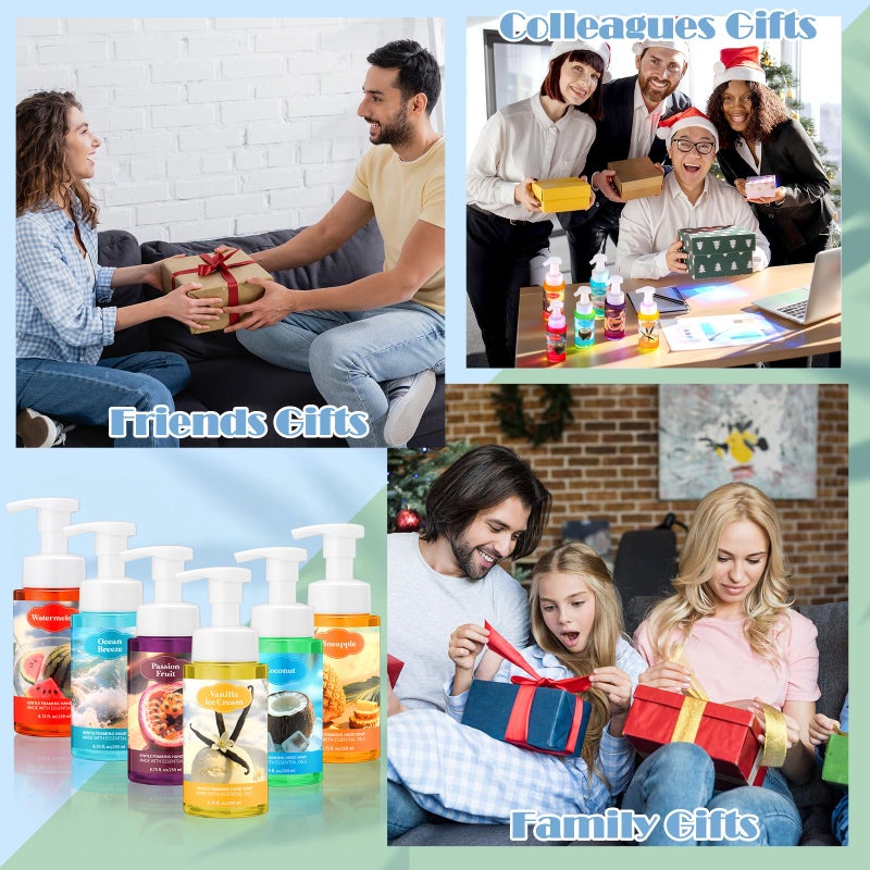 Swiffen 6 Pack Summer Foaming Hand Soap with Pump Care Moisturizing Liquid Scented Gentle Foam Hand Wash Employee Thank You Gift Bulk for Kitchen Bathroom Family Teacher Staff Doctor 8.75 Fl. oz - Image 5