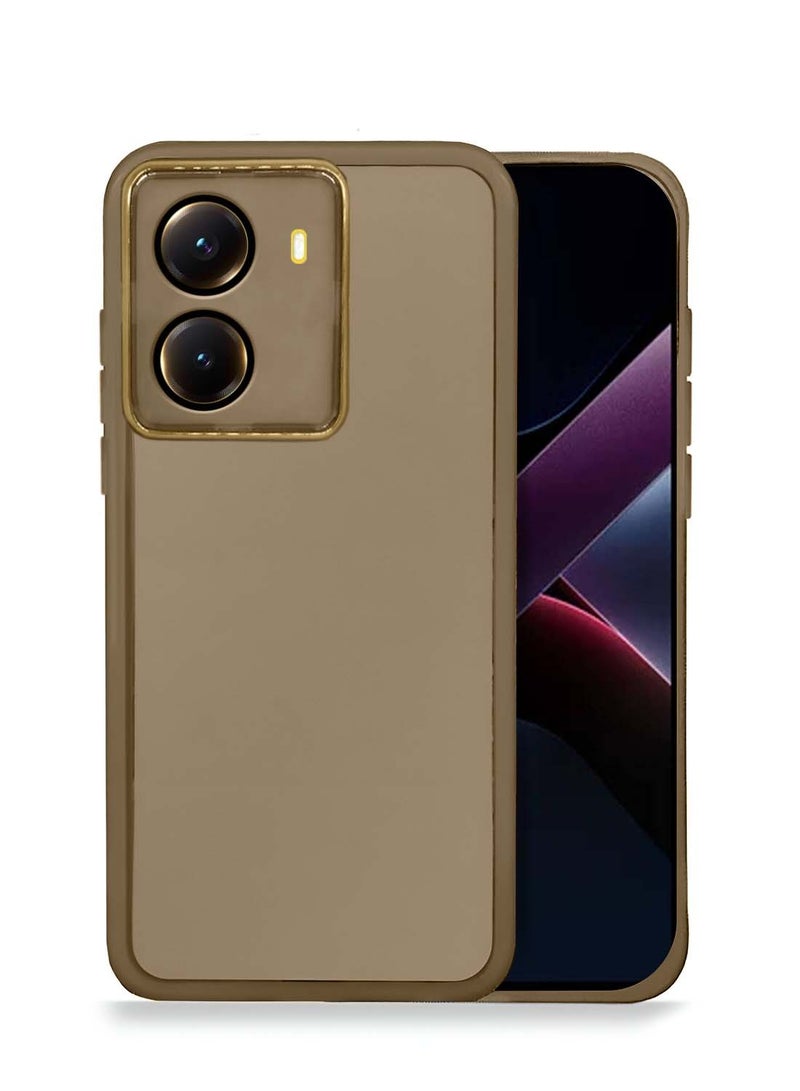 دبليو تيك Xiaomi Poco X7 Pro 5G / Xiaomi Redmi Turbo 4 5G 2025 هاتف ناعم شفاف TPU سيليكون رفيع للغاية أنيق مطلي بالكهرباء غطاء العلبة الخلفية للكاميرا - بني