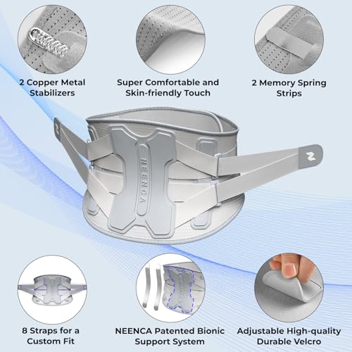 NEENCA Back Brace for Lower Back Pain Relief with Bionic Support System Lumbar Support Belt for WomenMen with Lumbar Pad Soft Breathable 3D Knit Fabric for Herniated Disc Sciatica Scoliosis - Image 5
