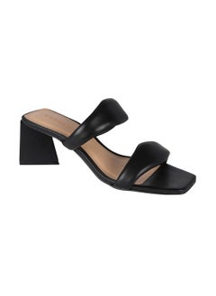 CARRANO Carrano Ladies DUO STRAPS Puffy Mid Heel Triangle Sandal Leather 429003 Cab102  - Image 1