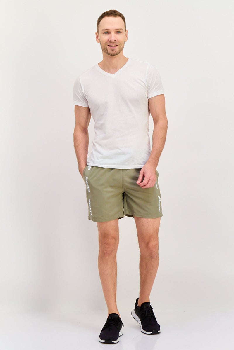 Ellesse Men Sportswear Fit Brand Logo Training Shorts, Khaki - Image 3