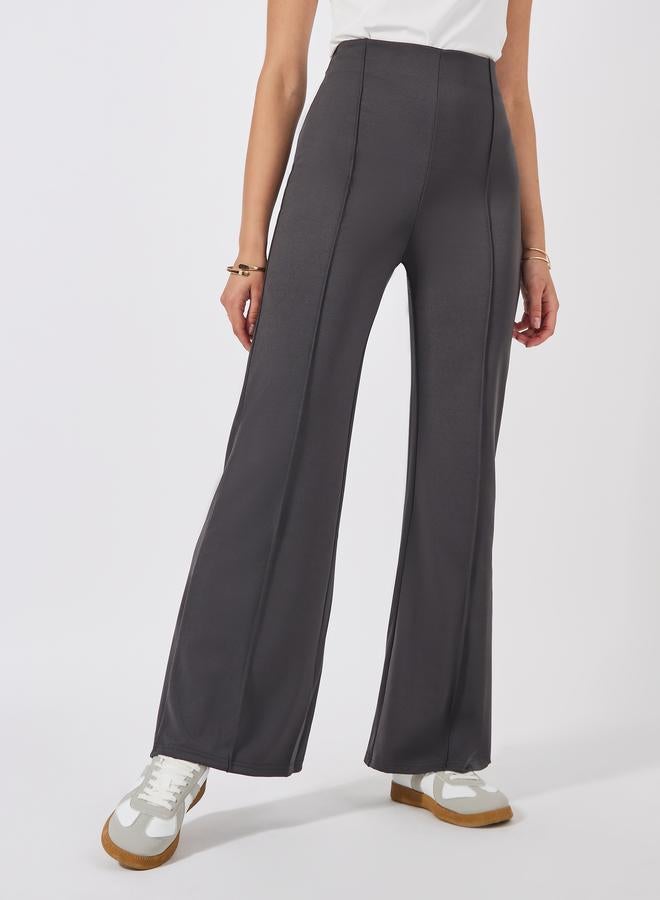 Styli Draped Wide Leg Pants with Pintuck  - Image 1