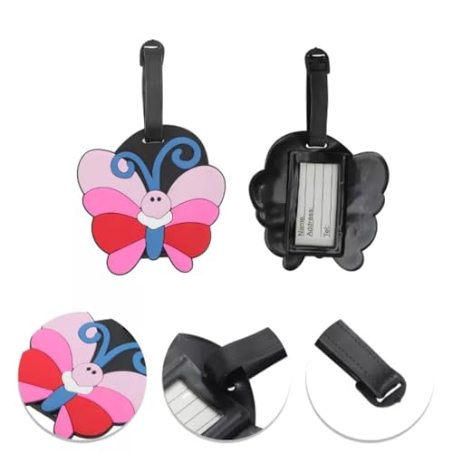 MONKEYTAIL Butterfly Theme Luggage Tag for Boys & Girls - Fun Colorful Tags with Name Label for Kids School Bags, Backpack - Image 5