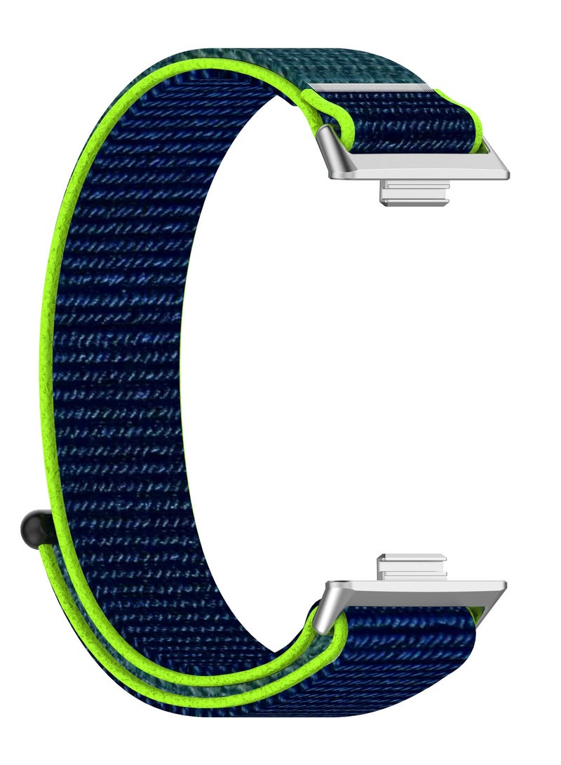HW 2 PCS Nylon Watchband Replacement Bracelet for Huawei Watch Fit 3 Lime/Camel  - Image 4