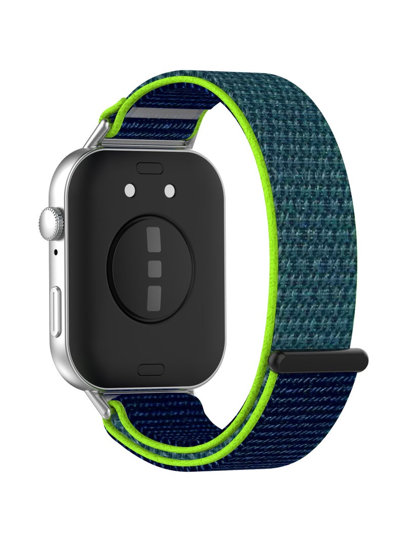 HW 2 PCS Nylon Watchband Replacement Bracelet for Huawei Watch Fit 3 Lime/Camel  - Image 3