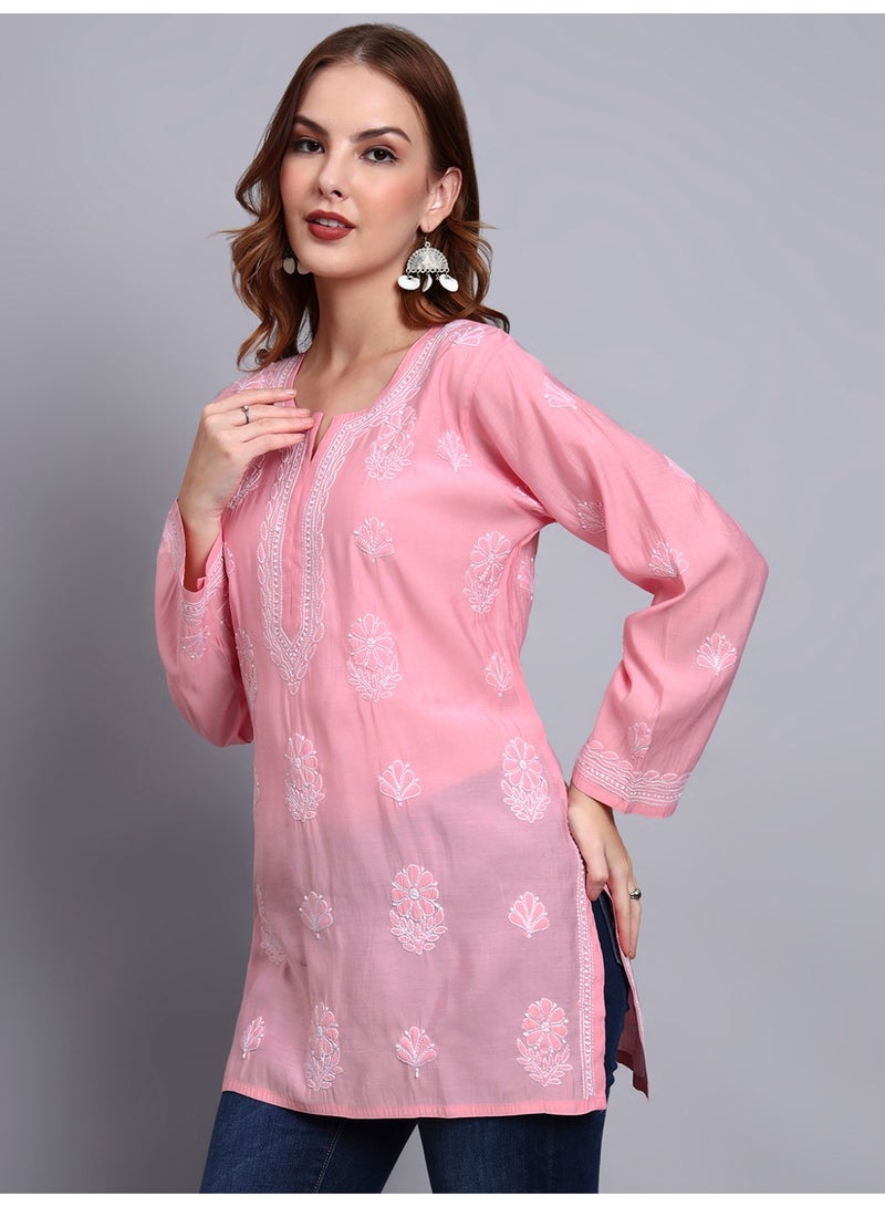 الايا كرتي شانديري مطرزة يدوياً بشيكانكاري - Image 4