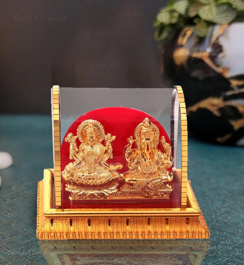Awesome Craft تمثال إلهي رائع من الأكريليك للإله غانيش والإلهة لاكشمي - Image 1