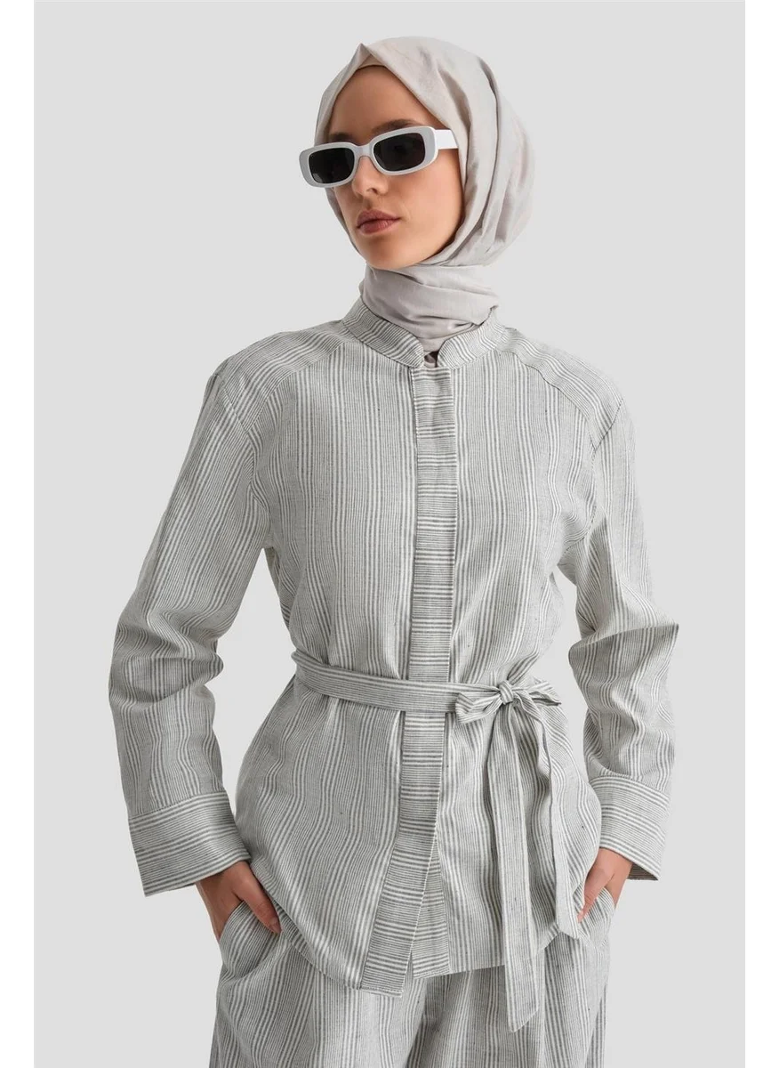 ARMINE Thick Striped Cotton Suit 24K6853 Indigo