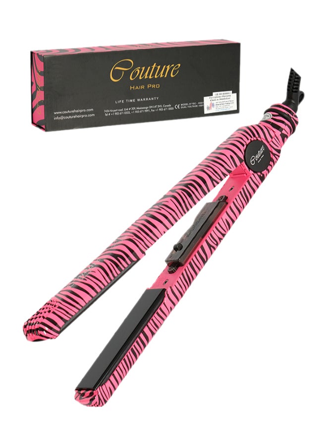 Couture Hair Pro - Ceramic Hair Straightener, Premium Quality Hair Tools- Fast Heat Up And Long Lasting -Pink Zebra - Image 1